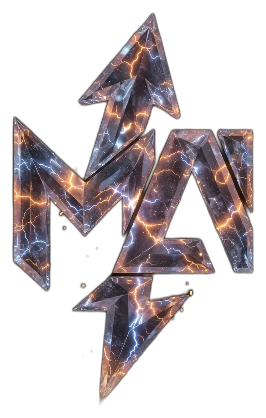 Crystal Magento and Adobe Commerce marks with electric orange and blue lightning